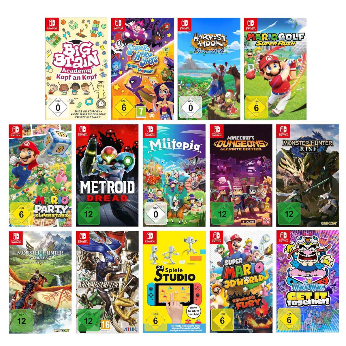 Switch/Lite/OLED Spiele 2021 von Nintendo Mario Big Brain u.a. zur