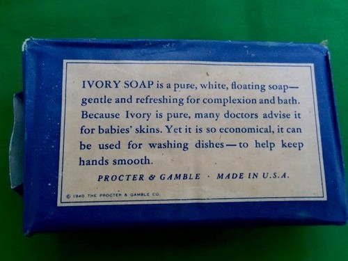 VINTAGE ORIGINAL WWII 1940'S PROCTER & GAMBLE ( LOT OF 8 ) IVORY SOAP BARS MED. - Picture 5 of 8