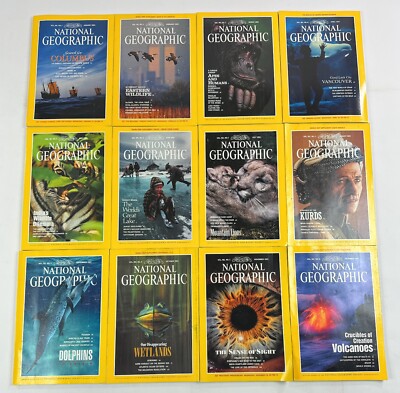 National Geographic 1992 Originals Full Set Jan-Dec Vol. 181 # 1 - Vol. 182 #6