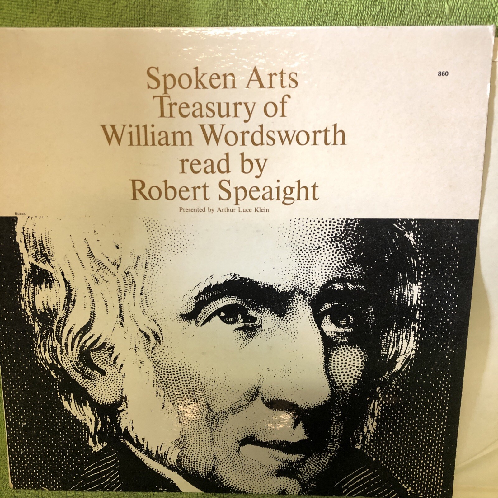 Robert Speaight Spoken Arts Treasury of William Wordsworth VINYL