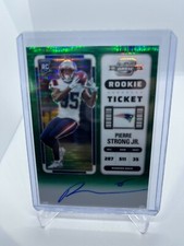 2022 Contenders OPTIC Pierre Strong Jr Rookie Ticket Auto RC /30 GREEN PULSAR SP