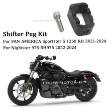 Black 80GRIT Shifter Peg Foot Pegs For Harley Nightster 975 Special RH975S 2024