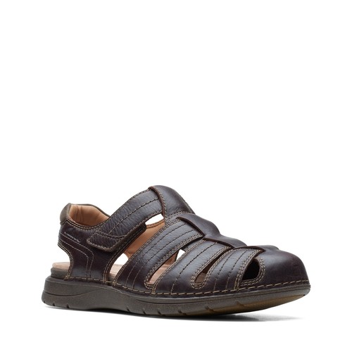 Clarks Men's Nature Limit Mahogany Leather Sandals 26159196 | eBay