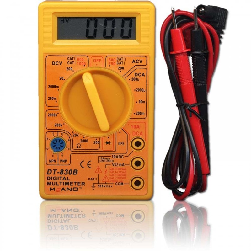 UKDJ Pocket Size Compact Digital Multitester AC/DC Multimeter inc Leads & Cover
