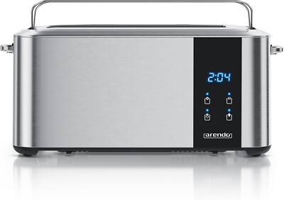 Edelstahl Toaster Langschlitz 4 Scheiben-Touchscreen-Doppelwandgehäuse-1500 W