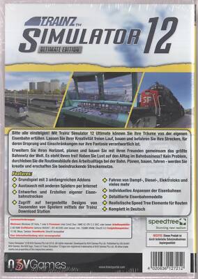 コレクション TRAINZ SIMULATOR 12 DVD Trainz Simulator 12 Ultimate Edition PCDVD ROM NEU Settle