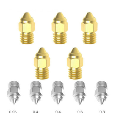 Creality 5PCS MK-STExtruder 3D Printer Brass Nozzle Kit for Ender 3 S1 Pro CR-10