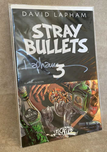 STRAY BULLETS #3 - NM, El Capitan 1995 *SIGNED* by David Lapham - Picture 1 of 5
