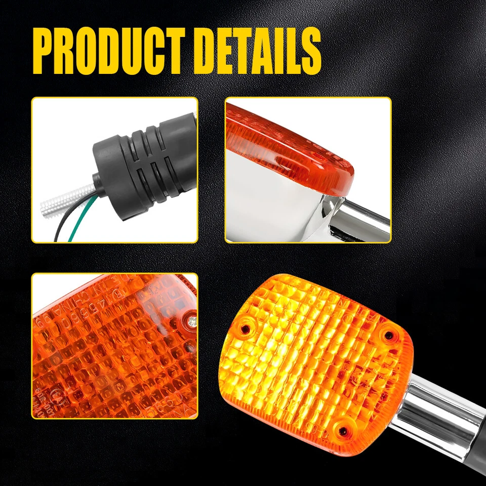 4X Turn Signals Blinker Light For HONDA Magna Rebel CMX 250 Shadow 600 750 1100 - Image 4 of 4