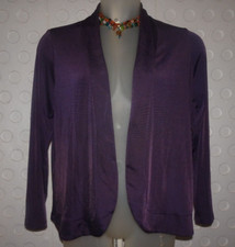 CHICO'S Easywear Collection Light Blazer Open Front 2 12 / 14 L Purple