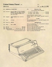 Steve Jobs Apple III Computer Official US Patent Art Print- Original Apple 555