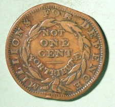1837 Hard Times Token - Millions for Defence Not One Cent for Tribute INV# A-305