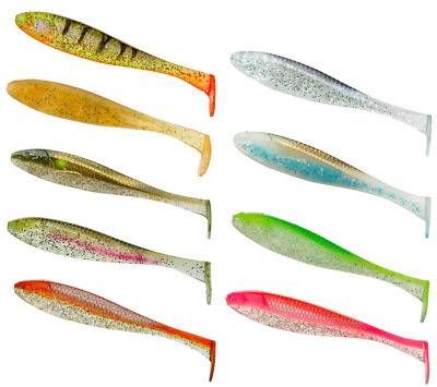 Illex 10,5cm Magic Slim Shad 8,65g - 5 Gummifische zum Zander und Barschangeln