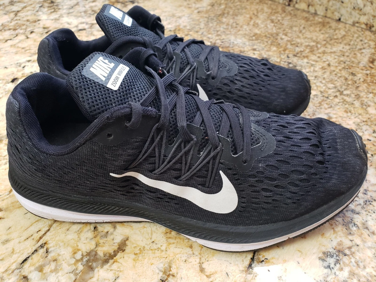 Nike women's zoom winflo 5 running top shoes - black/white