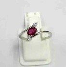 Oval Cut 14k White Gold Plated Women's Engagement Ring 2Ct Lab-Created Ruby