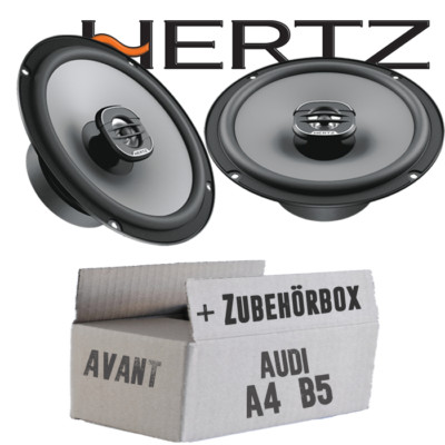 Hertz Lautsprecher für Audi A4 B5 Avant Heck Tür Boxen 16cm Koax Auto Einbauset