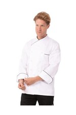 Chef Works Men's Monte Carlo Premium Cotton Chef Coat 42 White