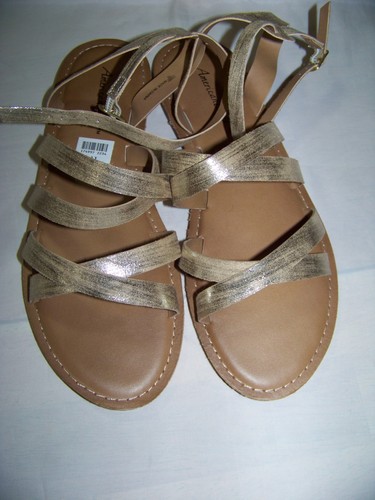 American Eagle Women's Strappy Sandals Tan Color Size 11 - Picture 2 of 4