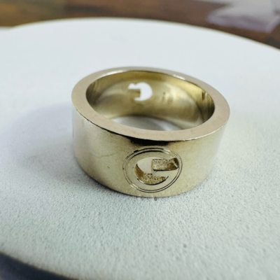 Gucci G Logo Sterling Silver Ring Size