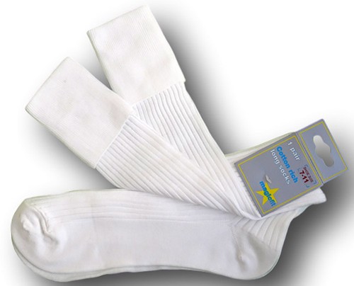 Girls White Traditional School Uniform Knee High Socks - Adult Sizes - Pelerine - Picture 11 of 11