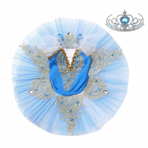 Girls Sparkly Ballet Dance Tutu Dress Swan Lake Dancewear Performance Costume - 第 51/60 張圖片