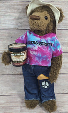 Douglas Ben & Jerrys 1st Edition Collectible Plush Bear Brown Tie Dye Shirt 16