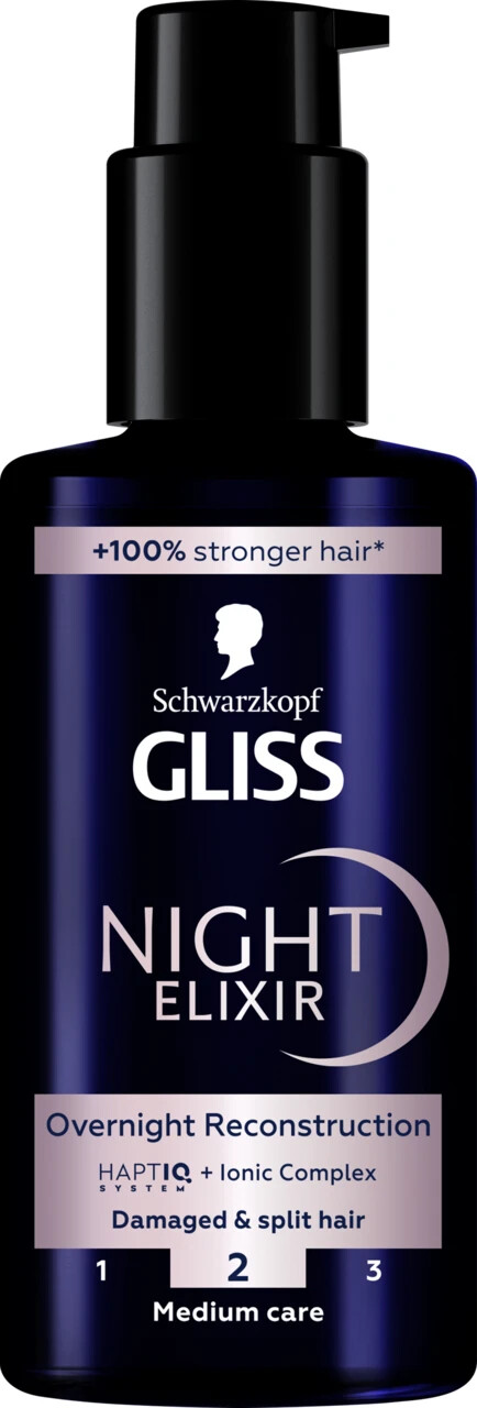 Schwarzkopf GLISS Hair Repair Night Elixir Overnight Reconstruction 100ml