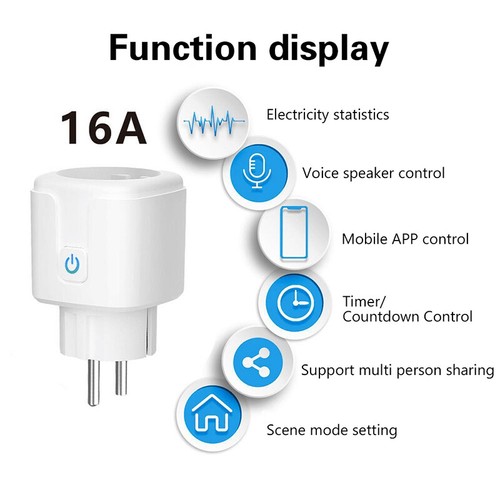 Smart Plug WiFi Socket EU Smart Life APP Control Works With Alexa Google Hom _ou - Photo 4/12