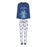 Langarm-Pyjama Single Jersey Stitch Blau - S | Frau CerdÀ