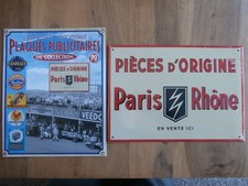 PLAQUE METAL PUBLICITAIRE / PIECES PARIS-RHÔNE / + Fascicule