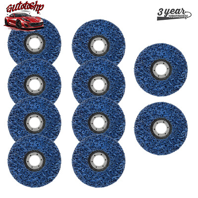 #ad 10 Pack 4.5#x27;#x27;x7 8quot; Poly Strip Disc Wheel Angle Grinder Paint Rust Removal Clean $23.29