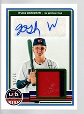 2023 USA Stars & Stripes 15U NT Auto Materials Prime #SM-JW Joshua Woodworth /25