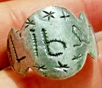 ANCIENT ROMAN LEGIONARY SILVER RING WITH *LIBER* ENGRAVINGS 