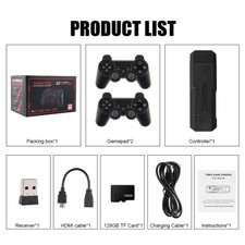 256G 58000+ Retro Games Video Game Console TV Stick 4K HDMI Wireless Controller - Additional Image 2