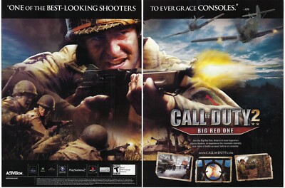 2005 Call of Duty 2 Big Red One Activision Video Game Shooter Print Ad/Poster