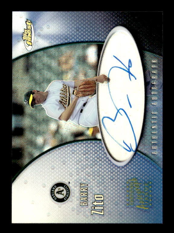2001 Finest Autographs #FABZ Barry Zito Auto - EXACT SCAN