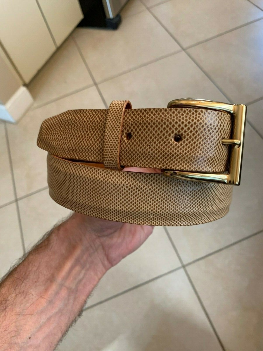 Genuine Karung Snake Skin Tan Beige Colored Belt Size 32 | eBay display picture 1