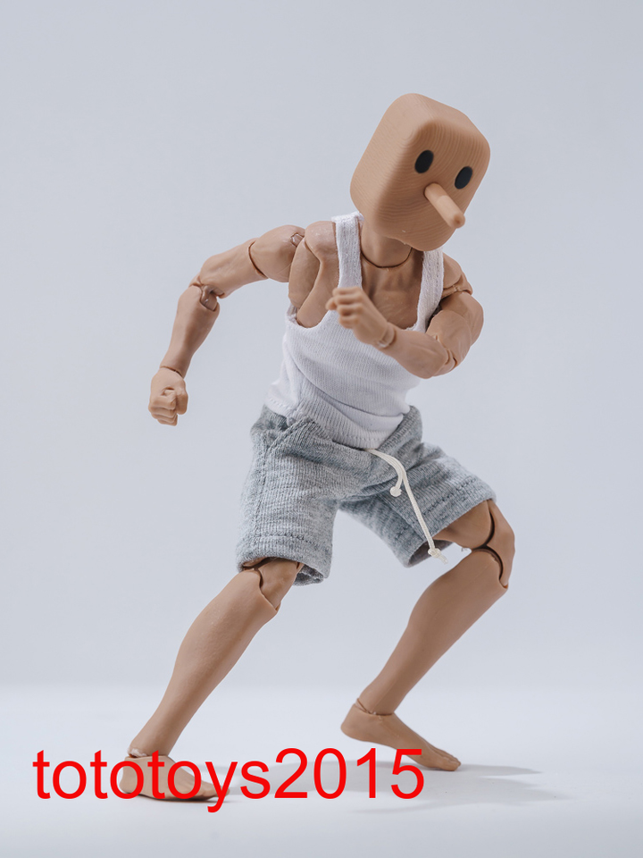 Notaman 1/12 Strong Muscular Square Head Figure Body with Vest&Shorts