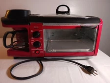 Cooks - Coffee Maker, Griddle, Toaster Oven 3-in-1 Cooking Center Good Condition