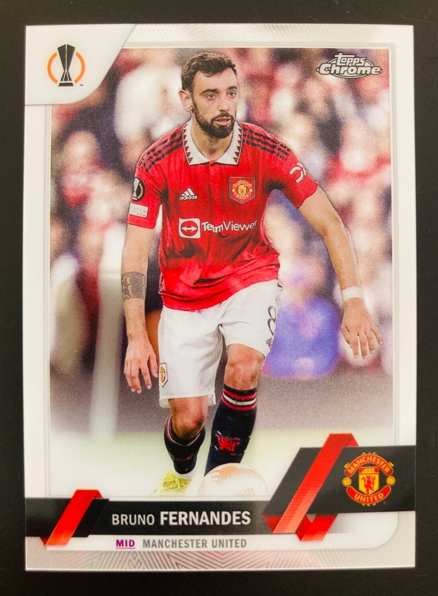 2022-23 Topps Chrome UEFA UCC # 8 Bruno Fernandes Manchester