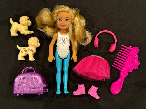 Konvolut Mattel Barbie Chelsea Dream House Adventures Reisepuppe Hund Haustier Zubehör