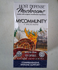 Host Defense MycoMyunity 17 Species Immune Support 120 Caps Vegan GF