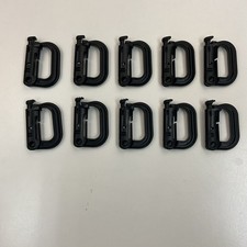 10 PACK Tactical Molle Webbing D-Ring Carabiner Clip