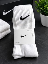 Pack 3 Calcetines Nike Dri-FIT Everyday Crew Blancos Originales Talla 38-42 M