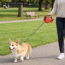 Retractable Dog Leash W/ Led Light 16.4ft For Small Medium Dogs Night Safety