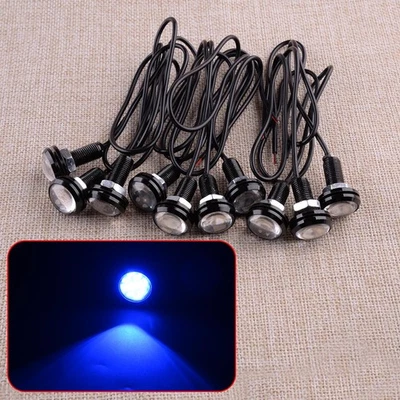 10x Blue LED Eagle Eye Light 12V 15W Daytime Running DRL Backup Car Rock Lamp - Photo 1/4