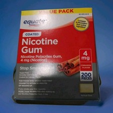 Equate 200 Pieces Count 4mg Nicotine Gum Coated Cinamon Flavor FREE SHIPP?? #160