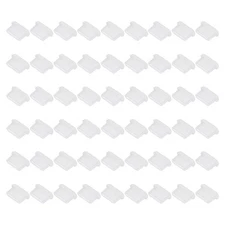 0.6 Inch USB Type A Dust Plug, 60 Pcs Anti Dust Plug Cover Female End, Clear