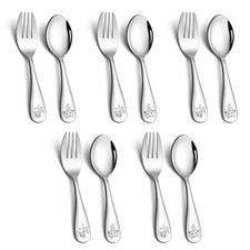LIANYU 10-Piece Toddler Utensils Set, Stainless Steel Children Silverware Set...