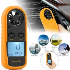 Anemometer Handheld, Light Weight Digital Wind Speed Meter, Wind Speed Temperatu
